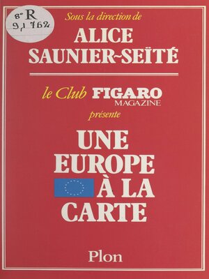 cover image of Une Europe à la carte